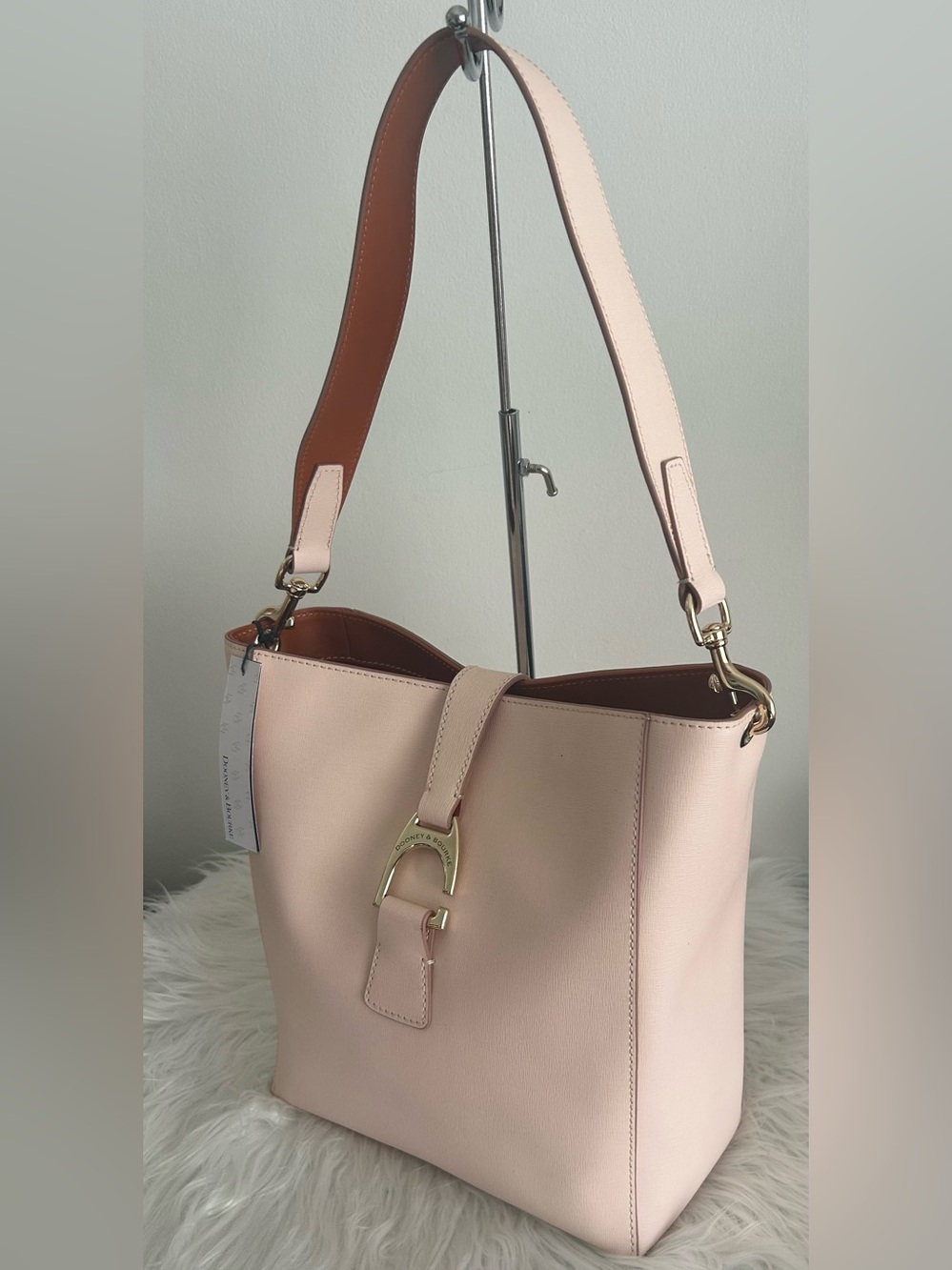 Dooney & Bourke Ashley Blush Pink Leather Shoulder Tote Bag Wallet Set NWT - Picture 7 of 16